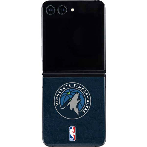 NBA Minnesota Timberwolves Distressed Galaxy Z Flip5 5G Skin